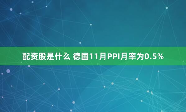 配资股是什么 德国11月PPI月率为0.5%